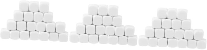90 Pcs Blank Acrylic Dice Set For Math Teaching Board Games Smooth Rounded Corners - Image 1